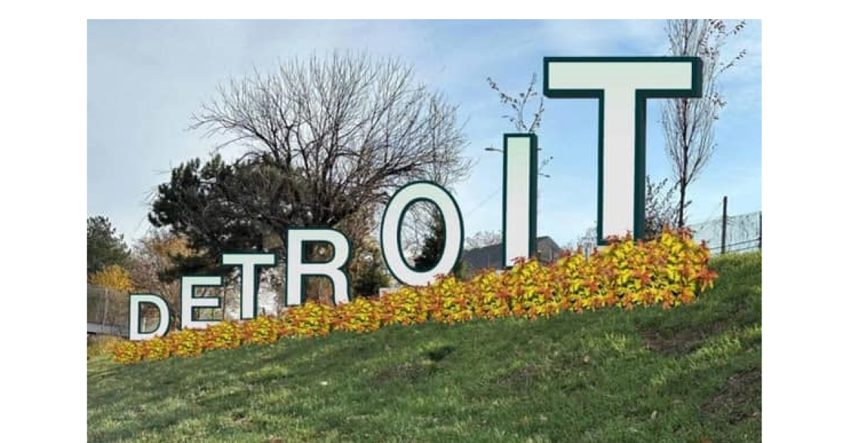 new detroit sign on 94 location